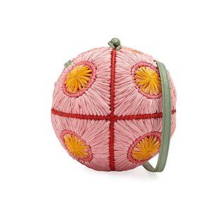 Sophie Anderson 'Saba' Straw Sphere Crossbody Bag